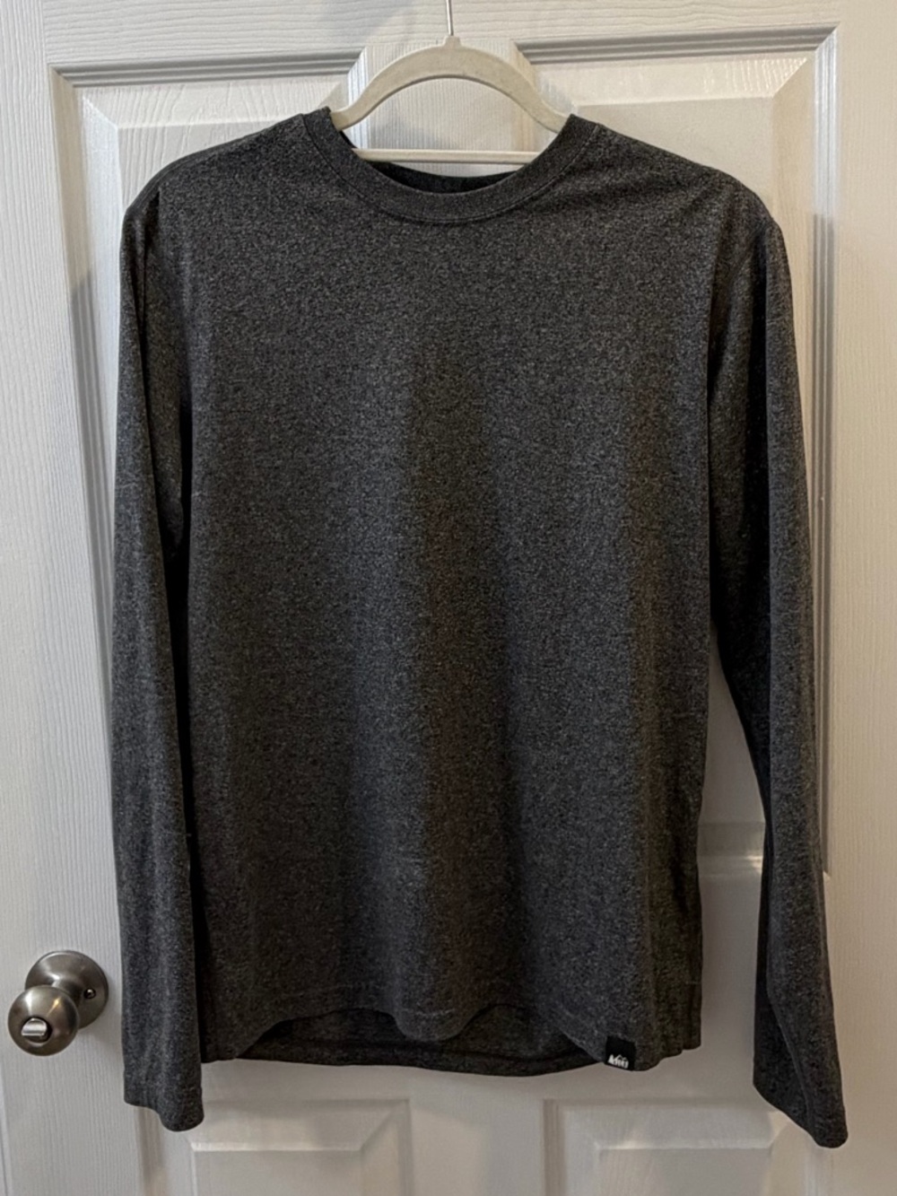 REI Men's Long-Sleeve Crewneck Shirt - Charcoal Gray